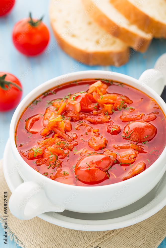 Vegetable soup in a bowl Vegetable soup in a bowl