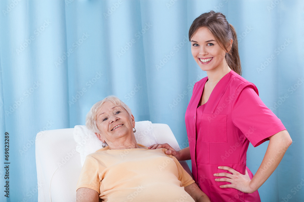Fototapeta premium Patient lying on treatment couch