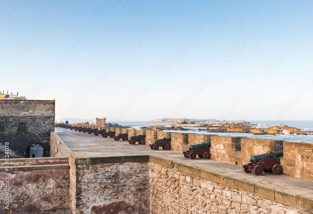 The cannons on the Skala de le Ville fort The cannons on the Skala de le Ville fort