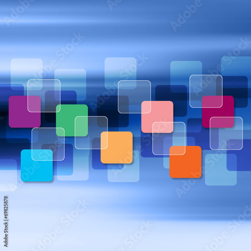 Squares on abstract background
