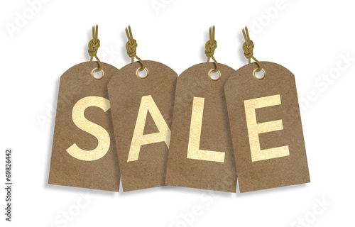 Sale Tags Isolated on White