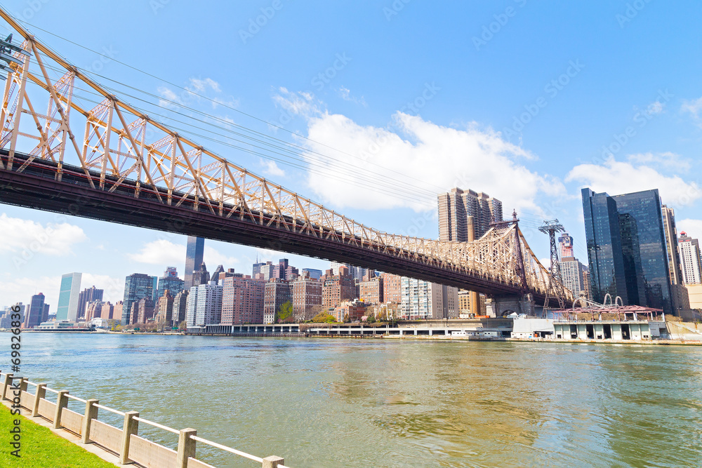 Fototapeta premium East River, Manhattan and Queensboro Bridge
