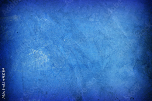 Old blue cement wall background