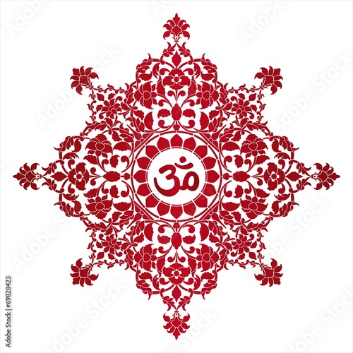aum syllable, paisley design ,Hinduism, India
