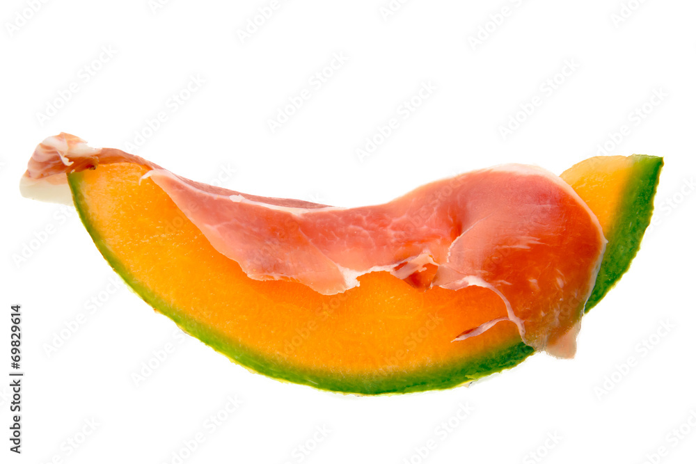 Muskmelon with ham Muskmelon with ham