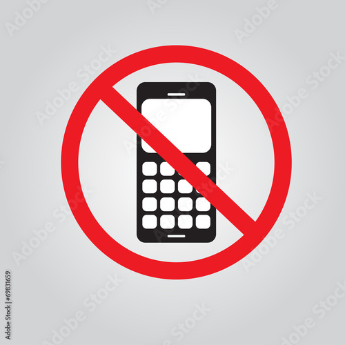 No call phone sign. vector EPS 10
