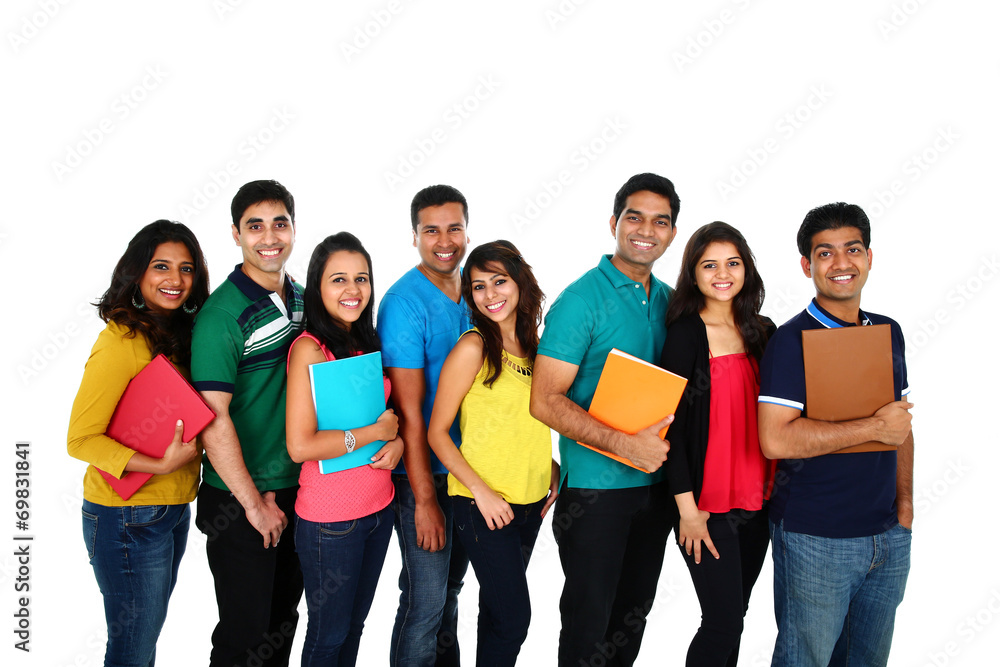 Group of smiling friends, isolated on white background Group of smiling friends, isolated on white background
