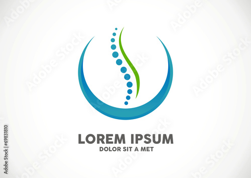 circle spiral backbone logo vector