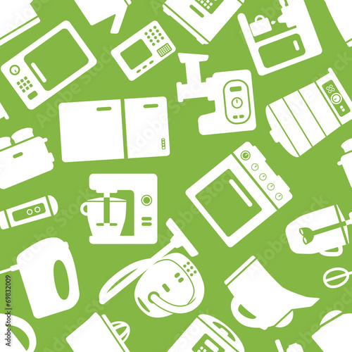 seamless pattern with electronic appliances
