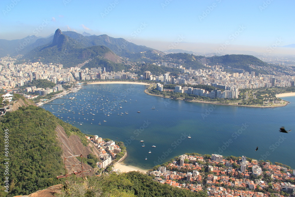 Aussicht vom Zuckerhut auf Botafogo