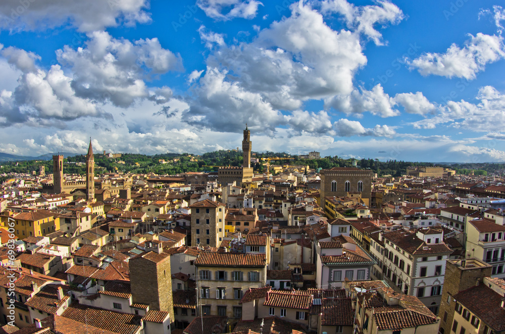Panorama of Florence, Palazzo Vecchio and other landmarks
