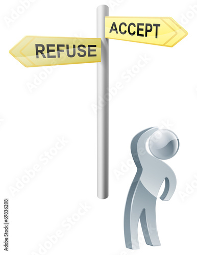 Accept or refuse choice