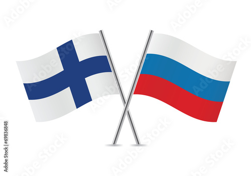 Finnish and Russian flags. Vector illustration. Free Download Finnish and Russian flags. Vector illustration. - GFXLoad
