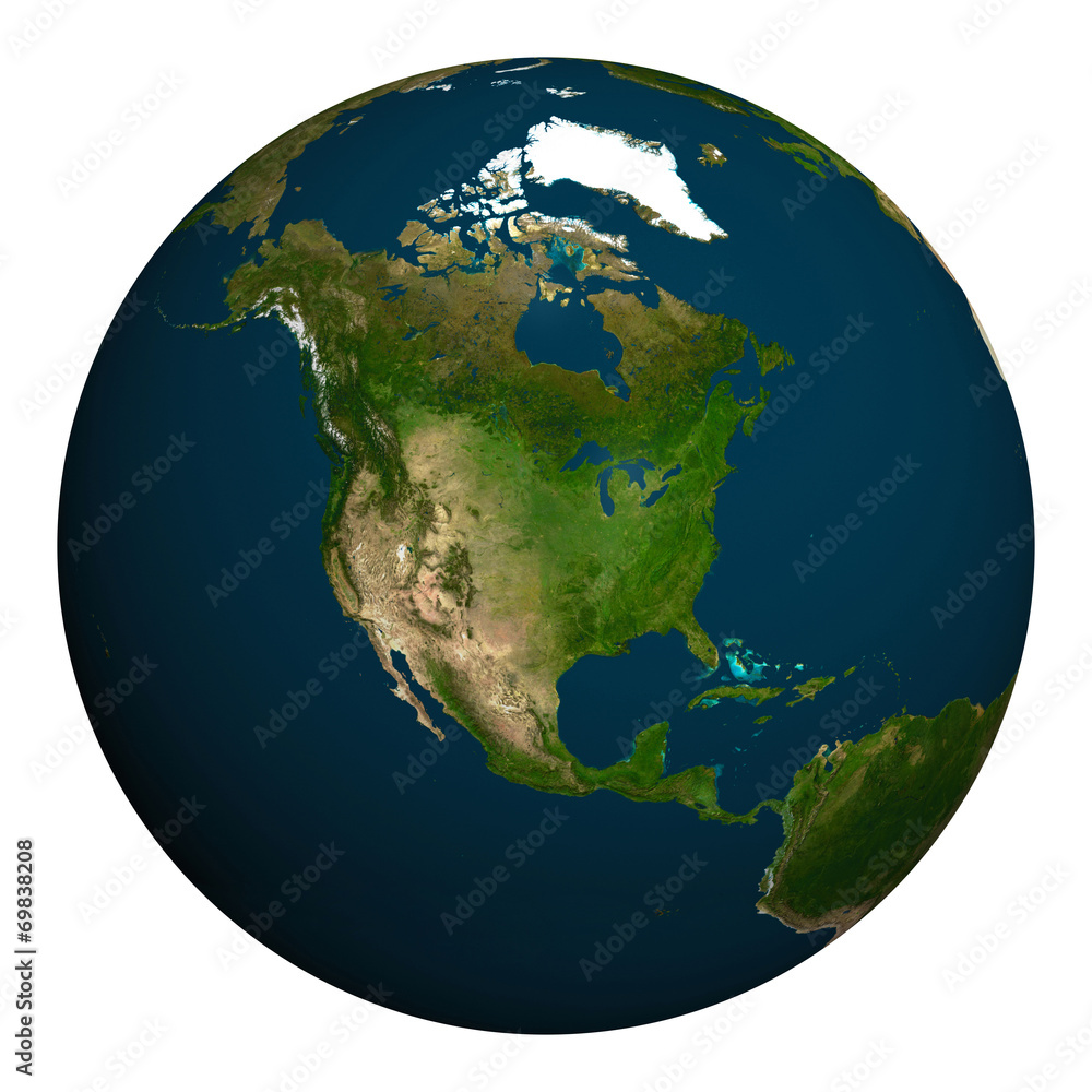 Planet earth. North America.