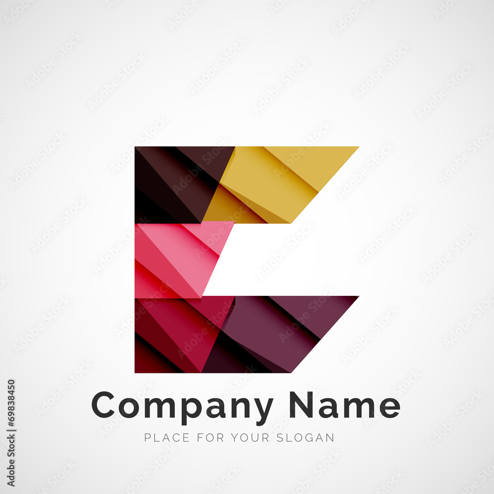 Fototapeta premium Geometric shape, company logo