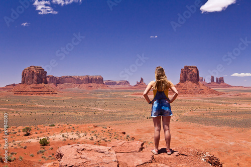 USA - girl in Monument valley tribal park