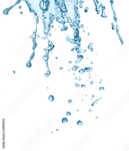 water splash drop blue liquid