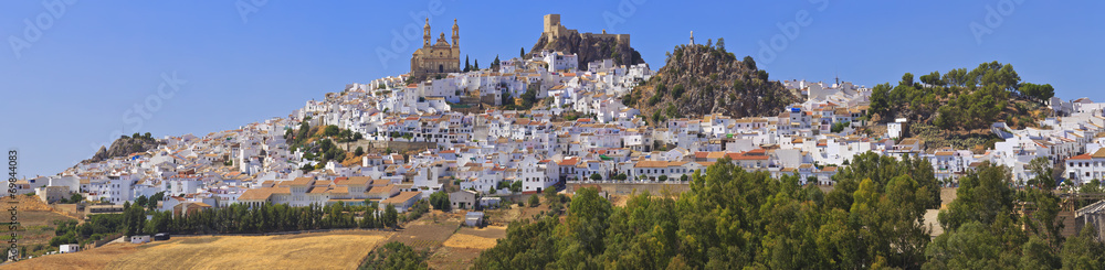 View of Olvera, white village of the province of Cadiz