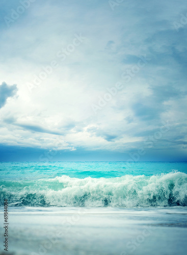 Storm seascape in the Ionian