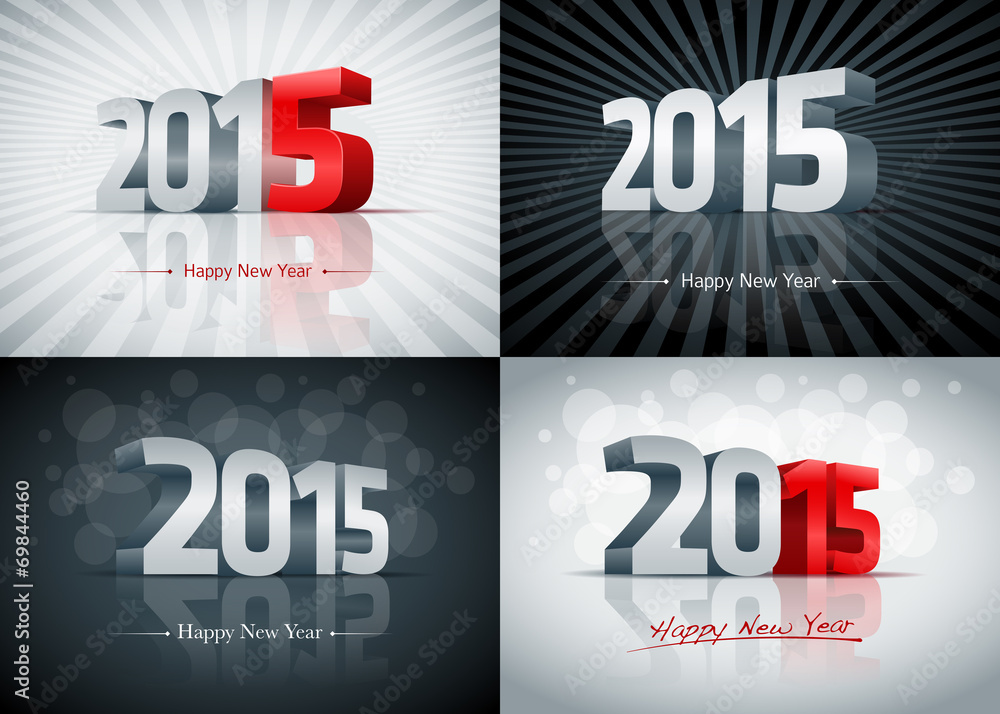Obraz premium 2015 Happy New Year Set