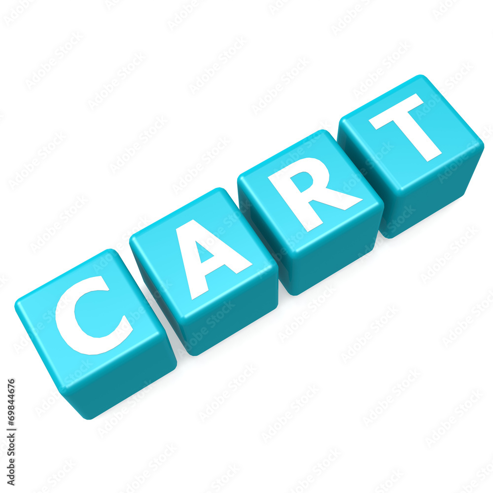 Cart blue puzzle Cart blue puzzle