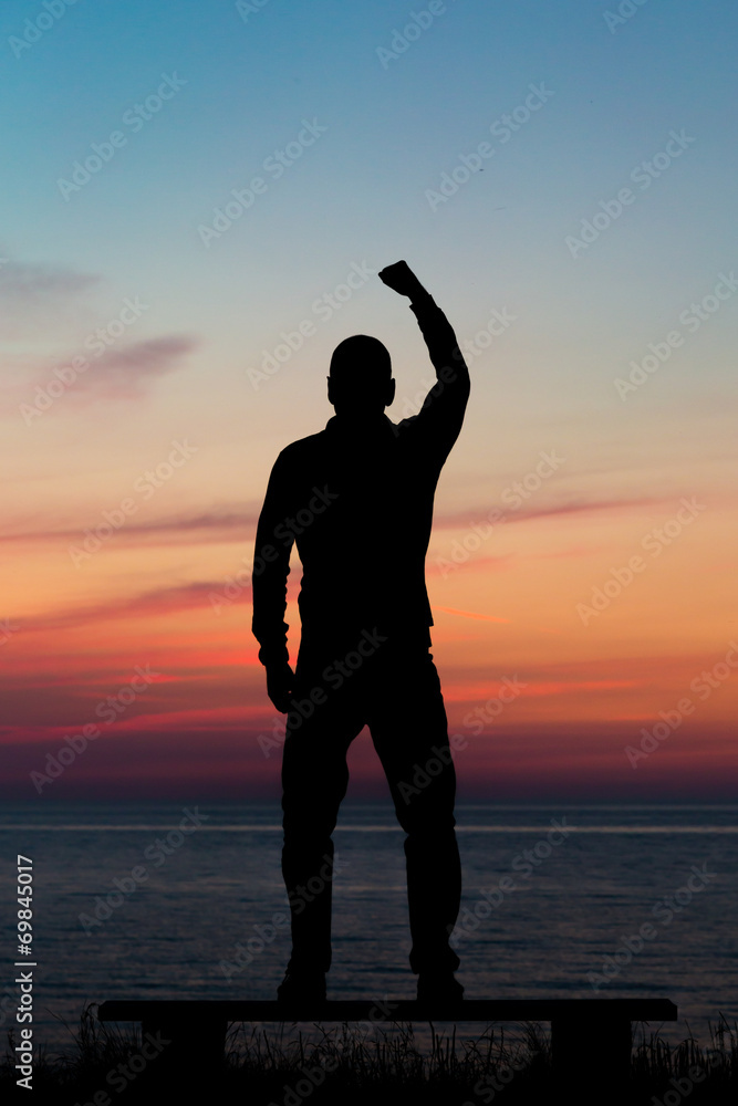 Fototapeta premium Man with clenched fist