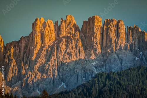 Obraz na płótnie Dolomiti - Latemar at sunset light w salonie