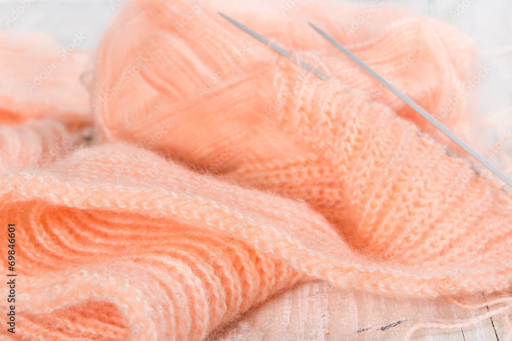 Knitted wool scarf Knitted wool scarf