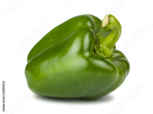 Single green sweet pepper