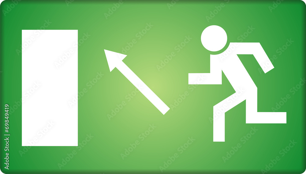 Notausgang, Treppe rauf