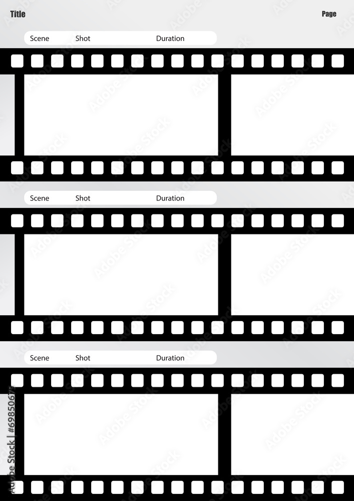 storyboard film template vertical