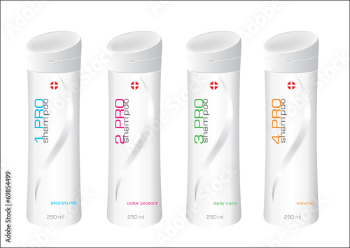 Bottles package  with sample labels