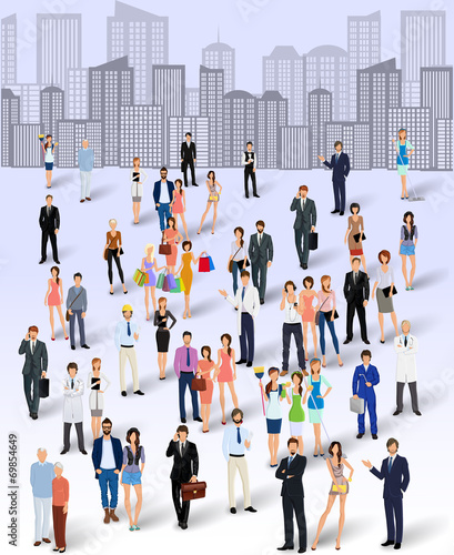 Group of people in the city