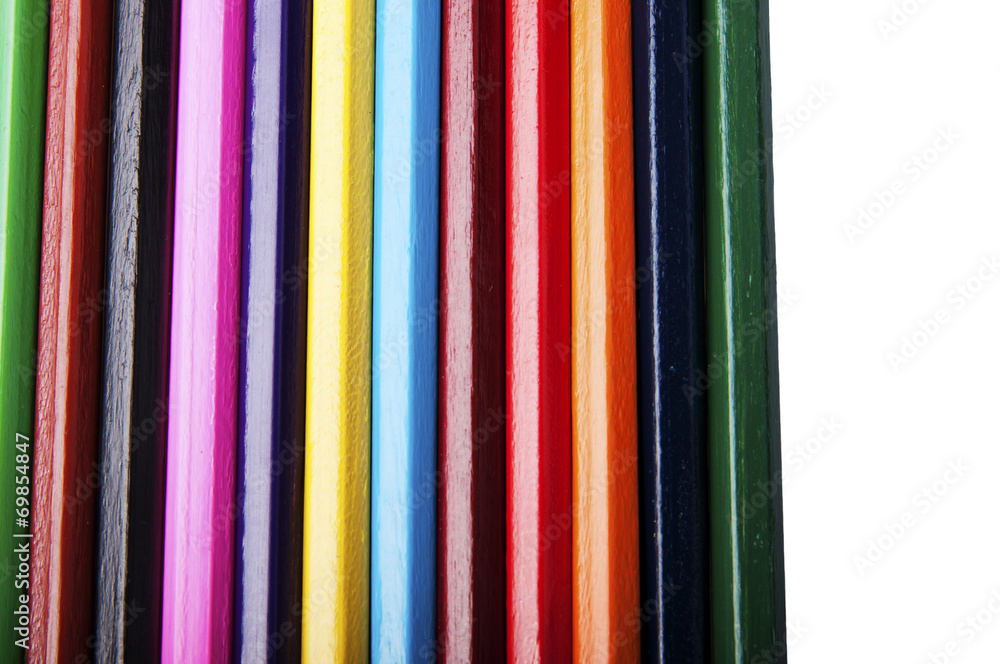 Colour pencils isolated on white background Colour pencils isolated on white background