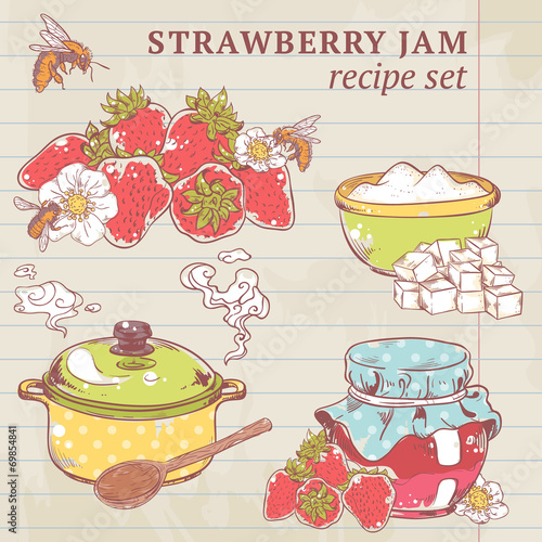 Strawberry jam ingredients