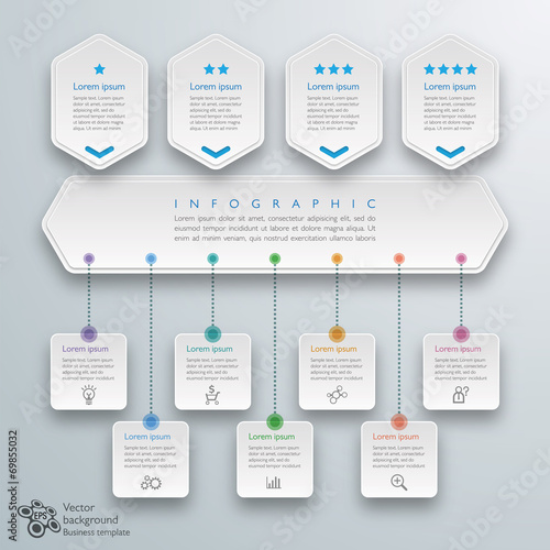 Infographics Vector Background Workflow #System Diagram