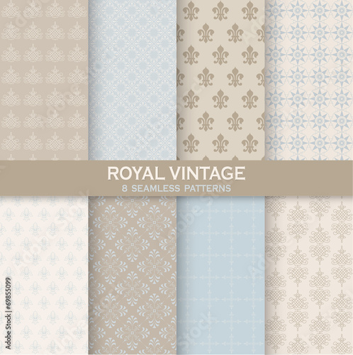 8 Seamless Patterns - Royal Vintage Set - Texture for wallpaper