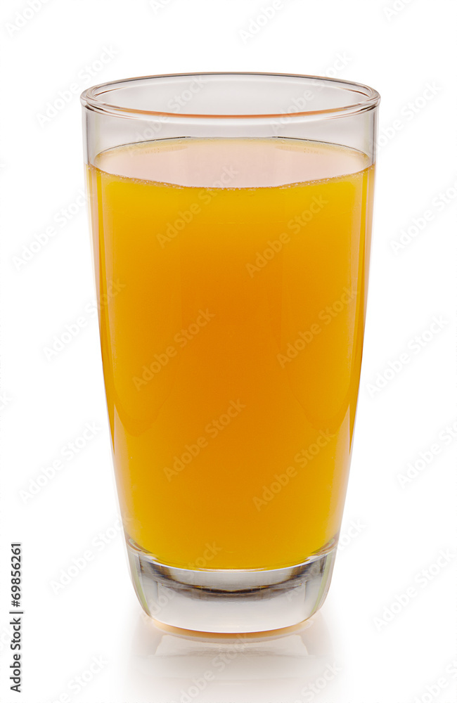 Orange juice. Isolated on white background