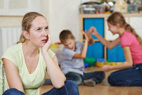 Obraz na plátně parenting and family problem