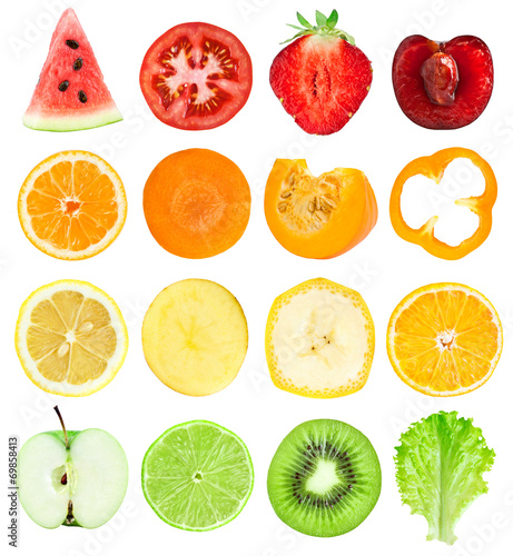 Fototapeta Naklejka Na Ścianę i Meble -  Fruit and vegetable slices