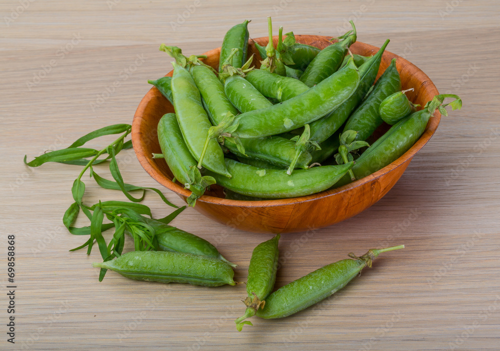 Green fresh peas