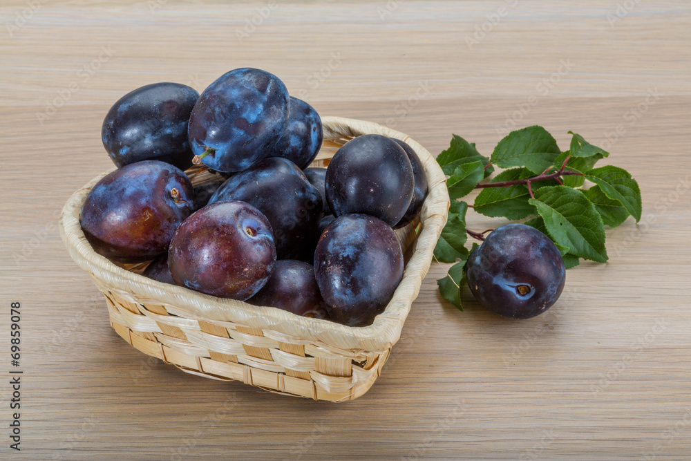 Fresh plums