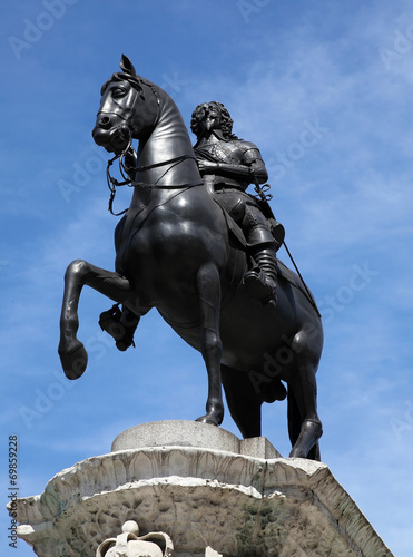Canvas Print Statue of King Charles I in London in UK