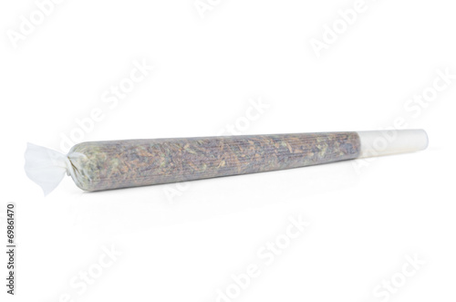 Marijuana joint from Amsterdam isolated on white