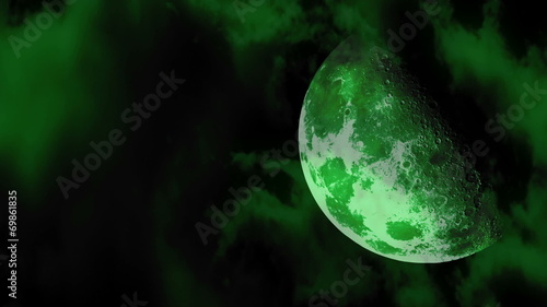 Green Halloween Moon