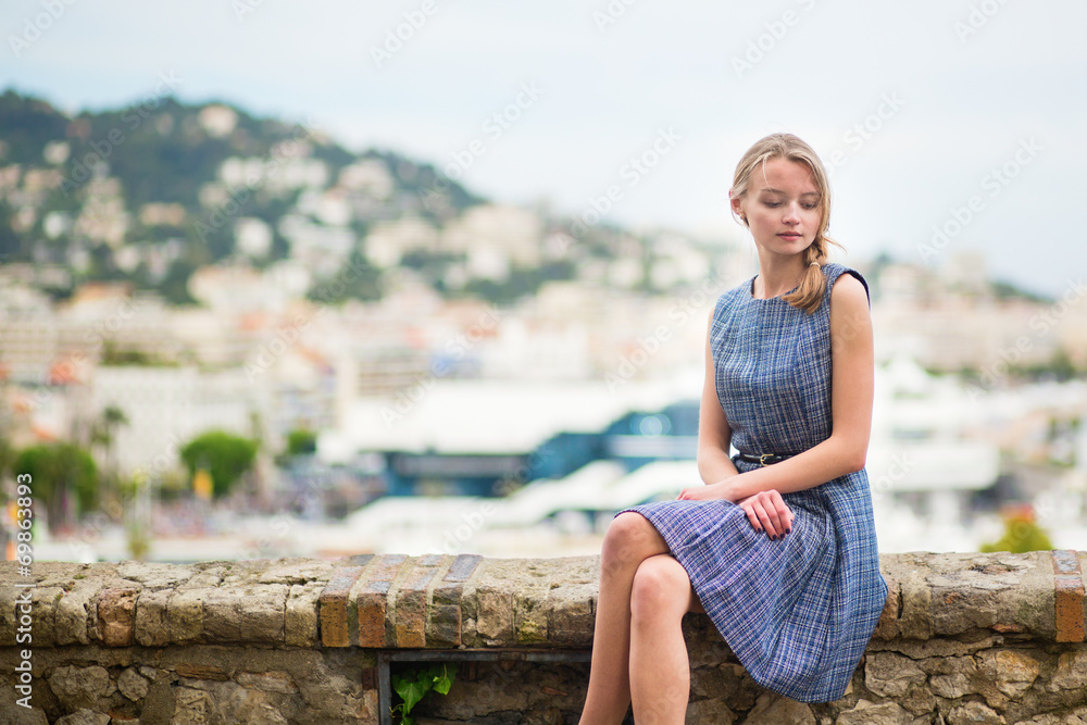 Young in the city of Cannes onLe Suquet hill