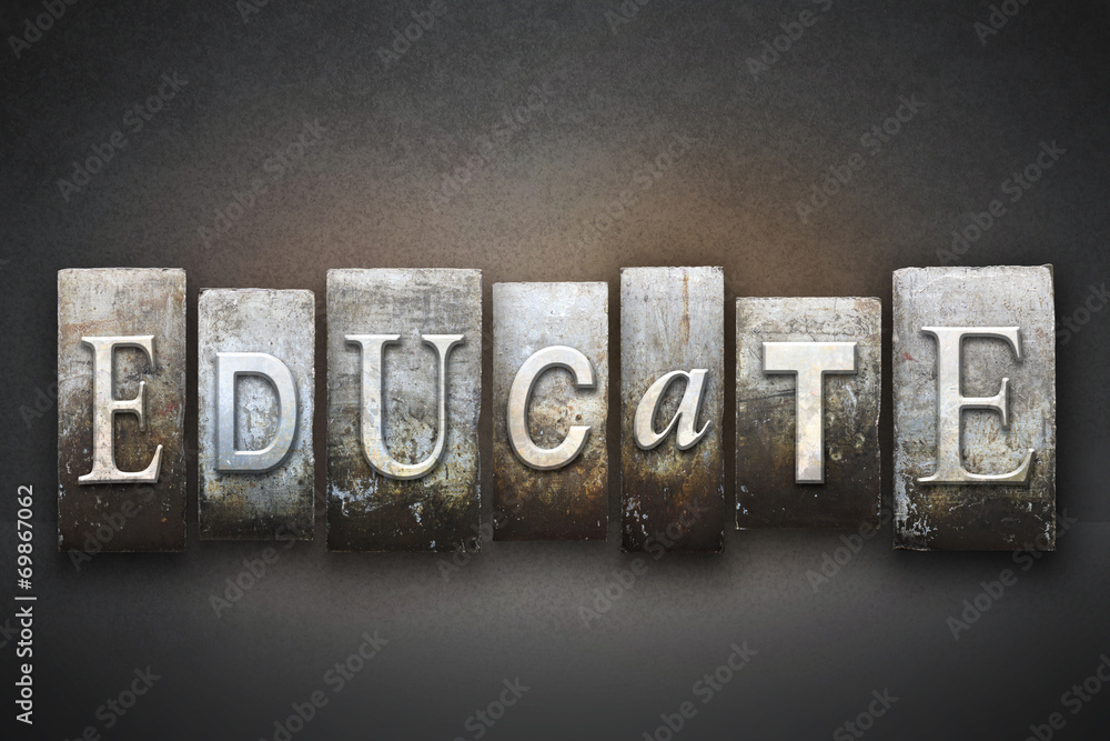 Obraz premium Educate Letterpress