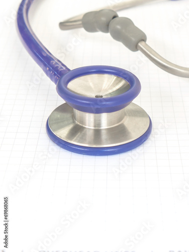 stethoscope on graph paper