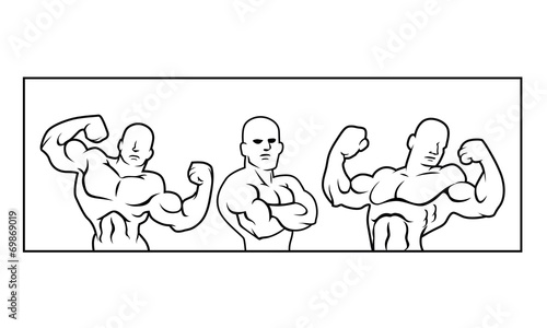 Fitness Man Silhouette Pose