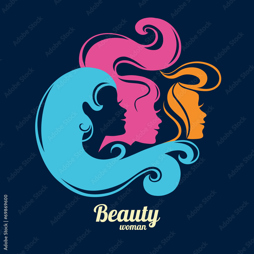 Beautiful girl silhouettes Beautiful girl silhouettes